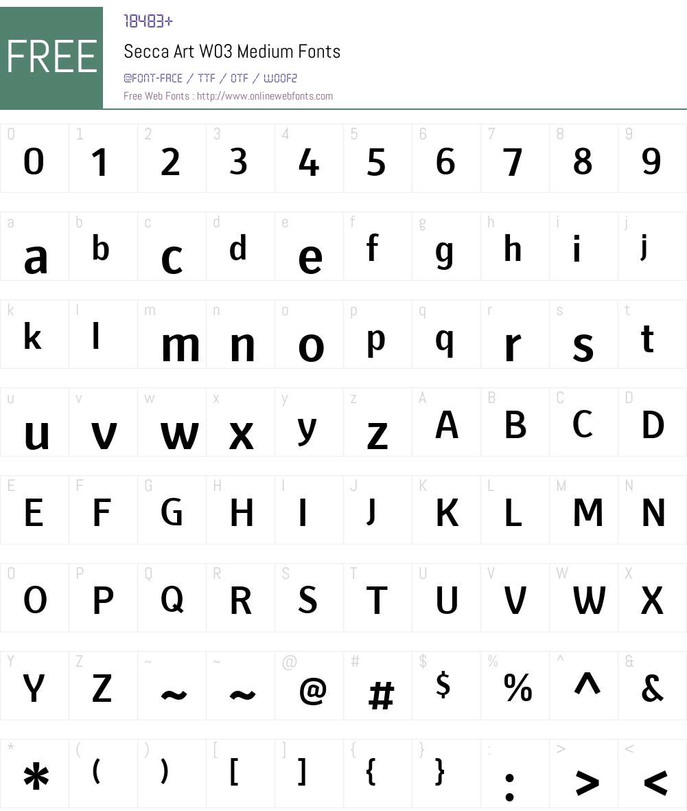 Secca Art Font Screenshots