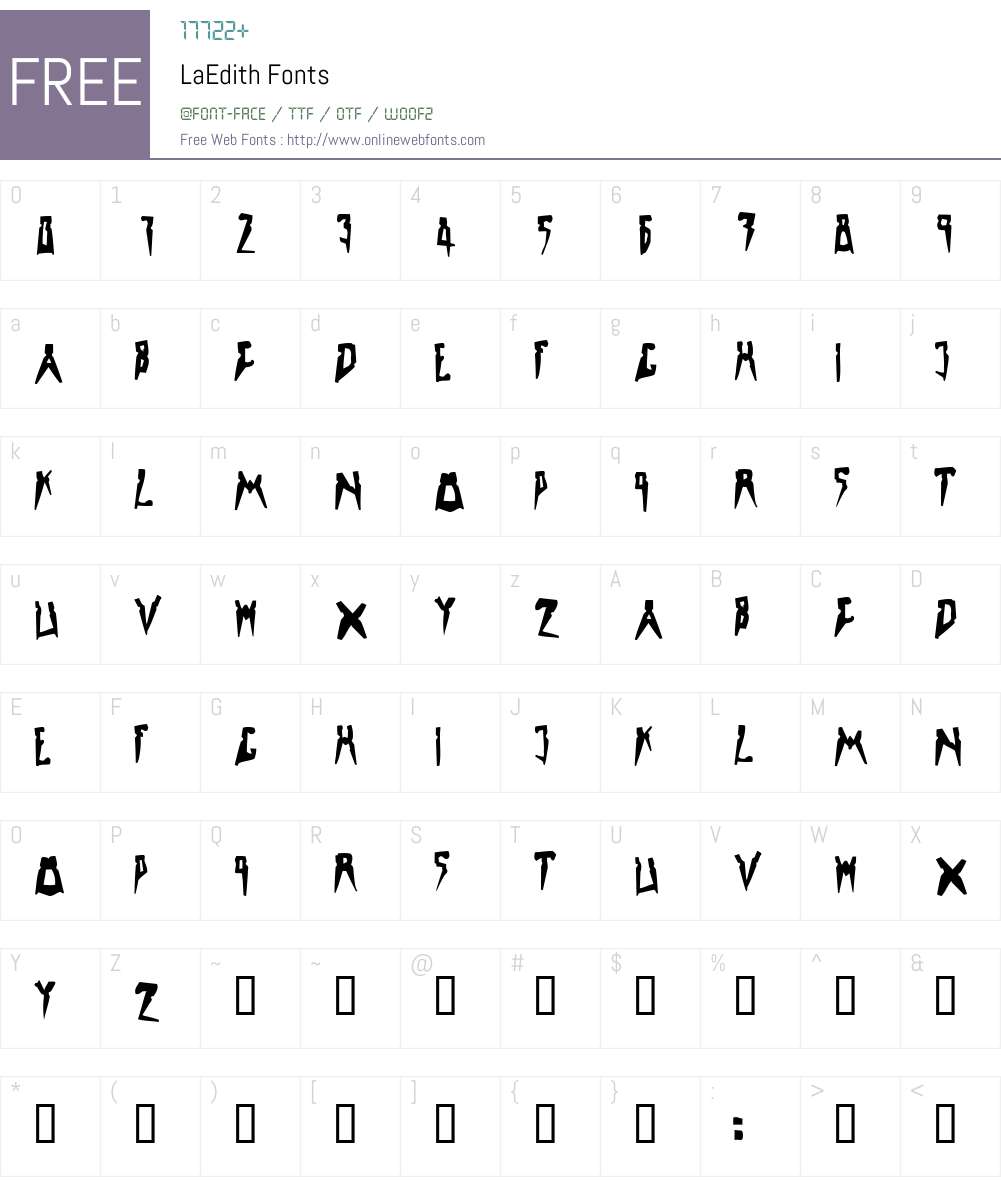 LaEdith Font Screenshots