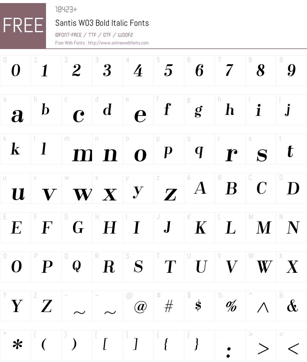 Santis Font Screenshots