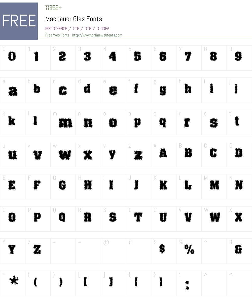 Machauer Font Screenshots