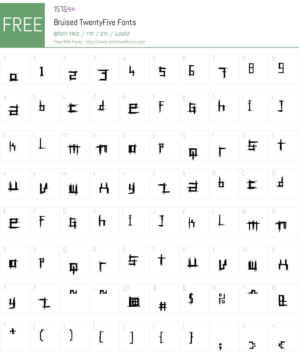 Bruised Font Screenshots