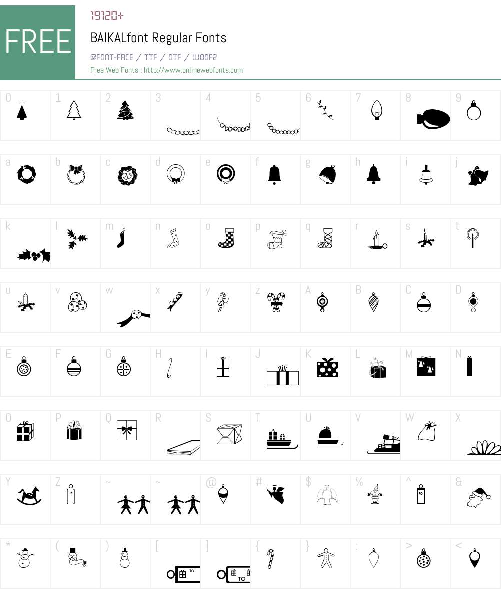BAIKALfont Font Screenshots