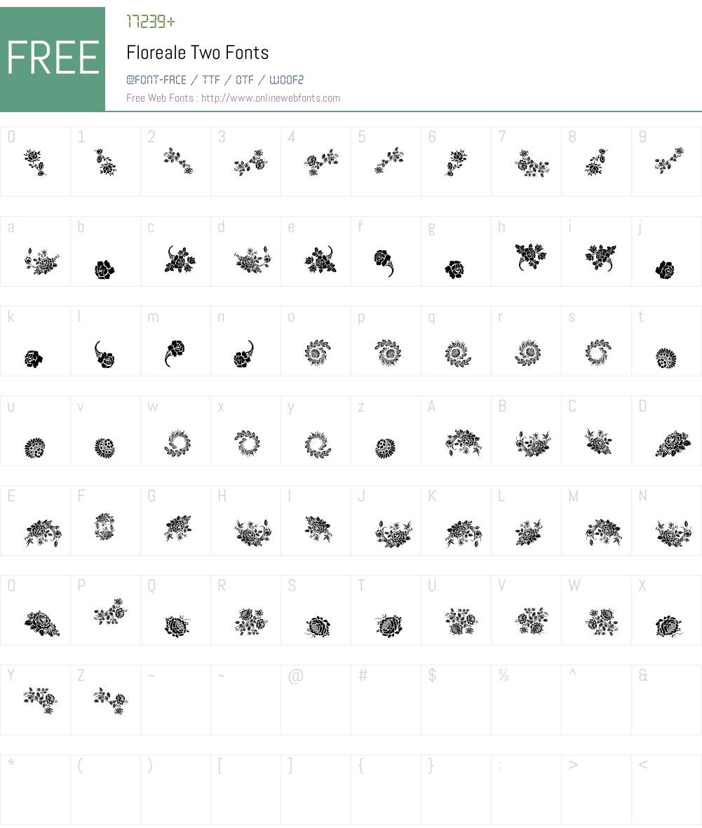 Floreale Two Font Screenshots