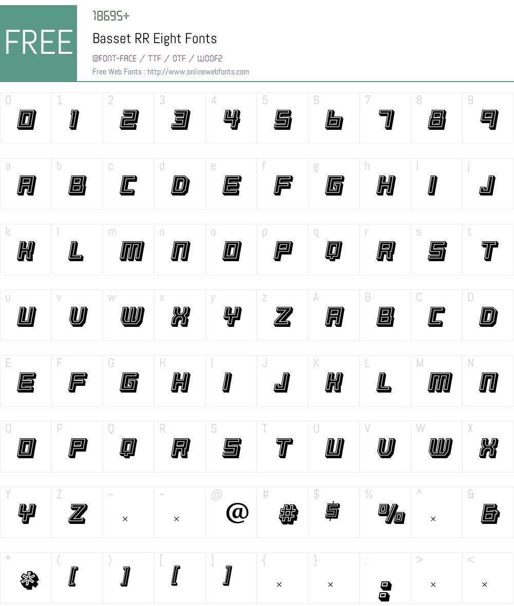 BassetRR Font Screenshots