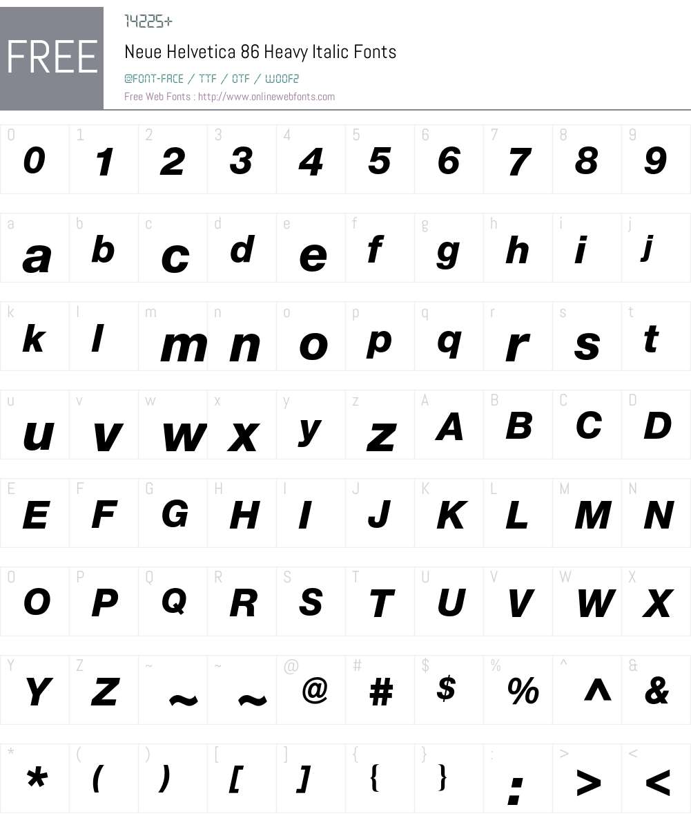 Neue Helvetica BQ Font Screenshots