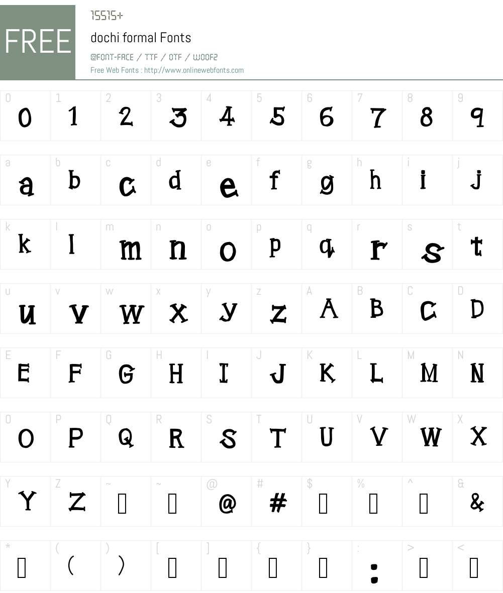 dochi formal Font Screenshots