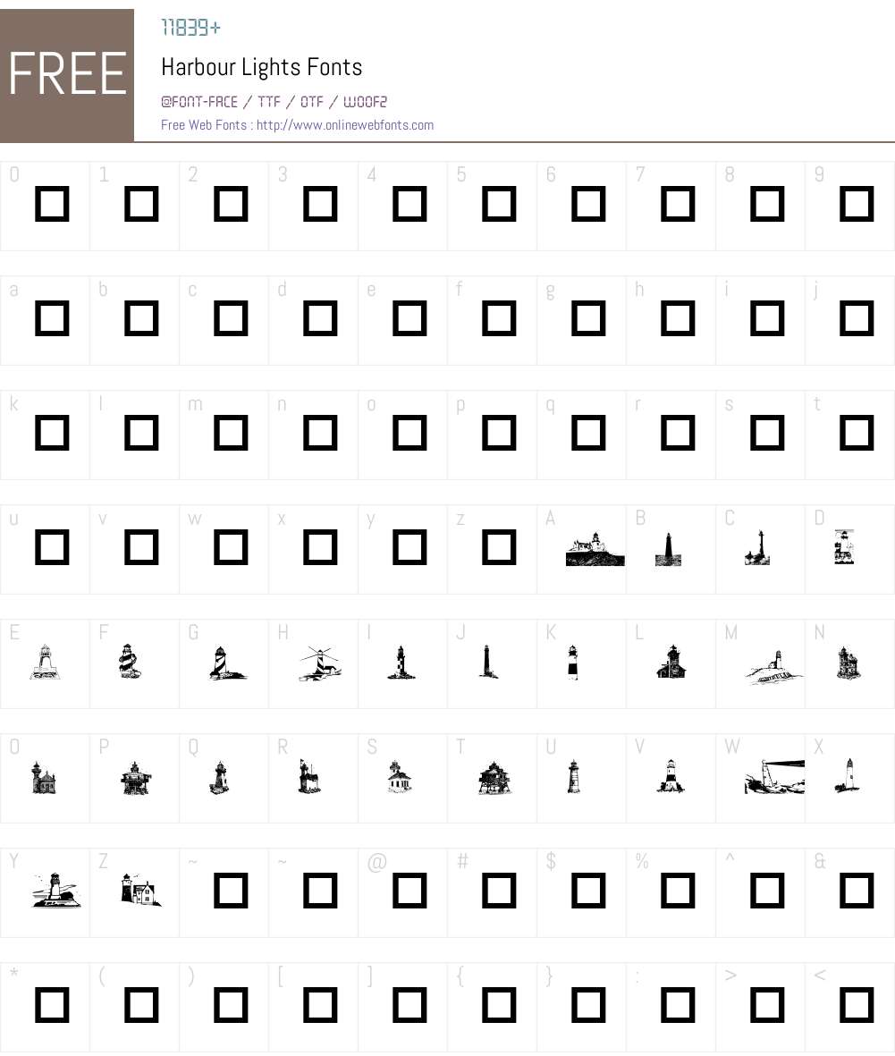 Harbour Lights Font Screenshots