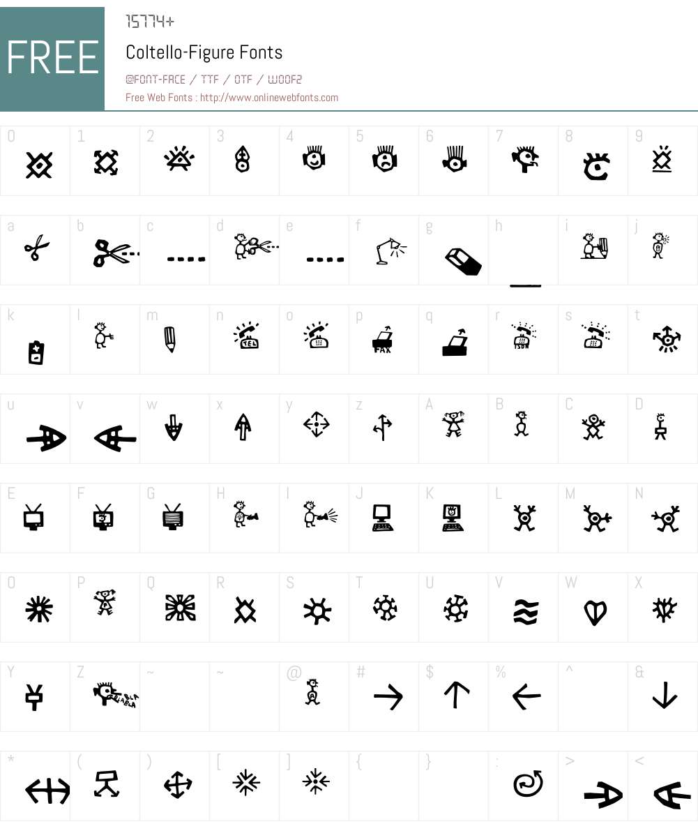 Coltello-Figure Font Screenshots