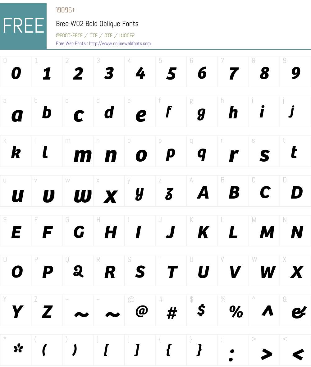 Bree Font Screenshots
