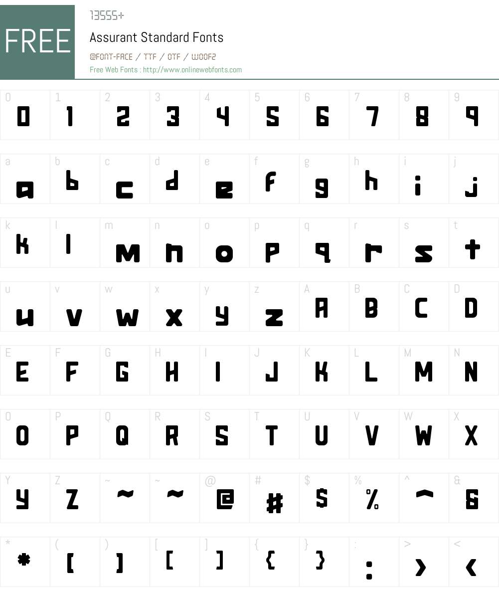 Assurant Standard Font Screenshots
