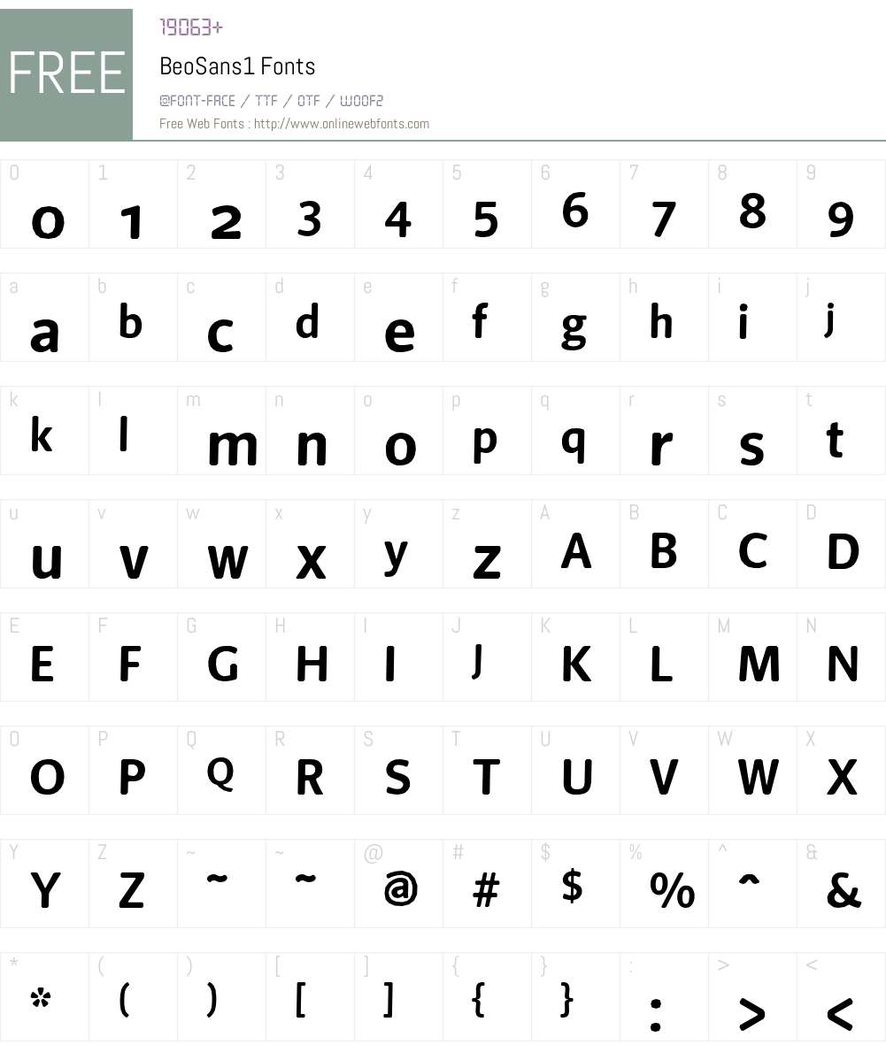 BeoSans1 Font Screenshots