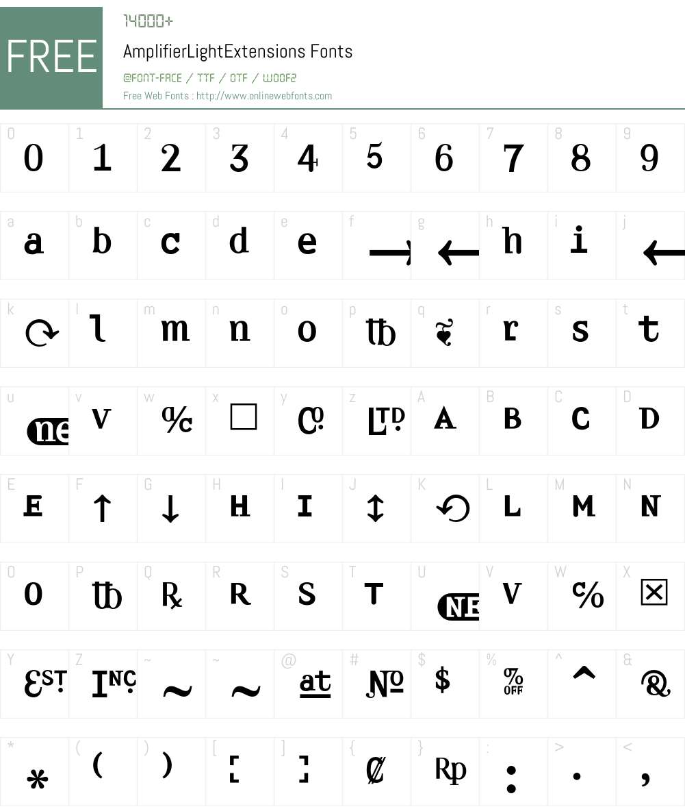 Amplifier Font Screenshots