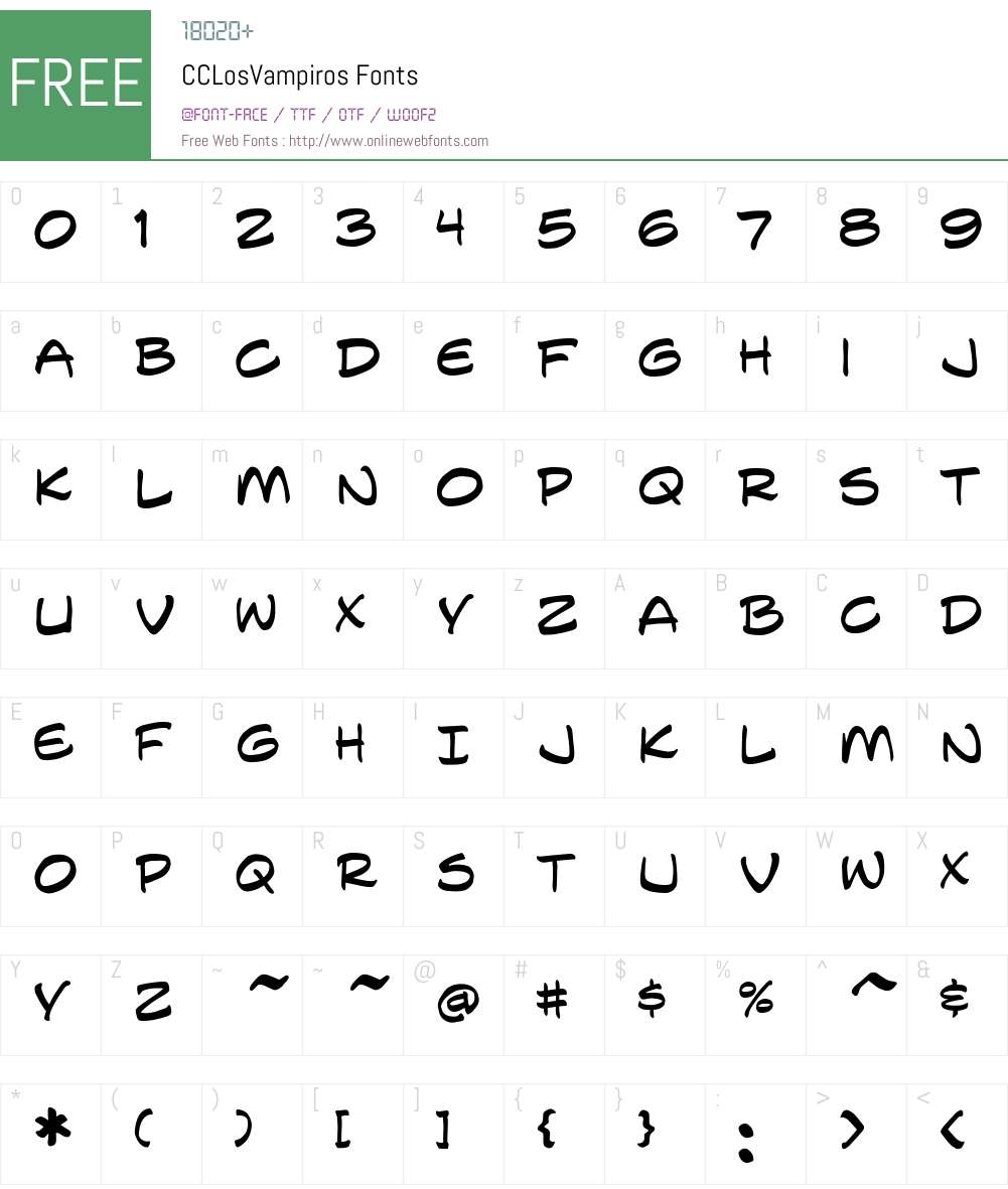 CCLosVampiros Font Screenshots