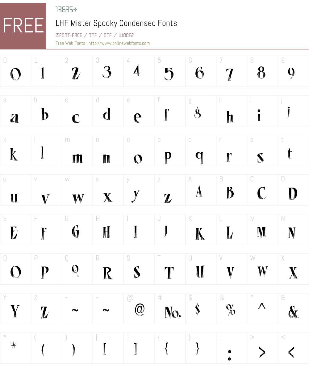 LHF Mister Spooky Font Screenshots