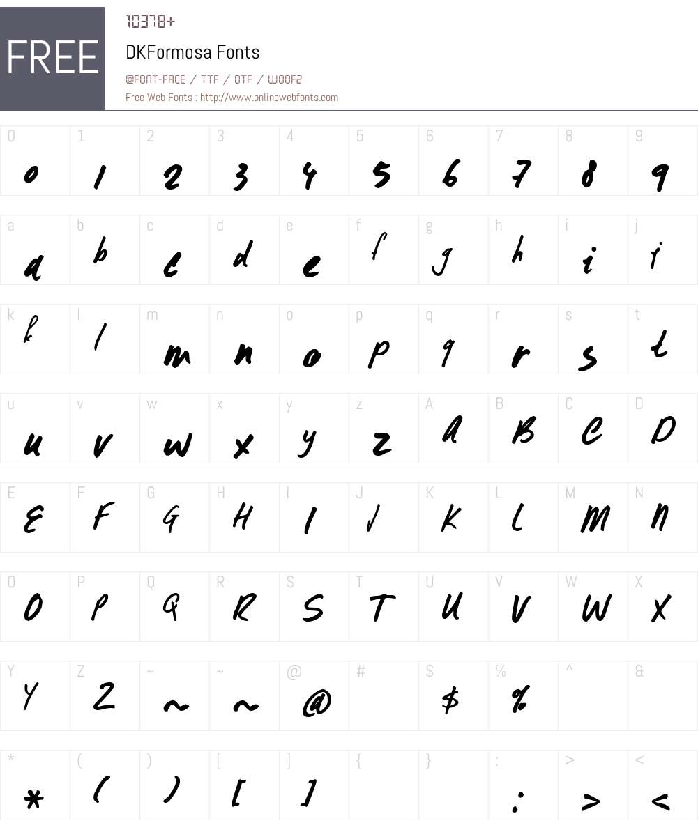 DK Formosa Font Screenshots