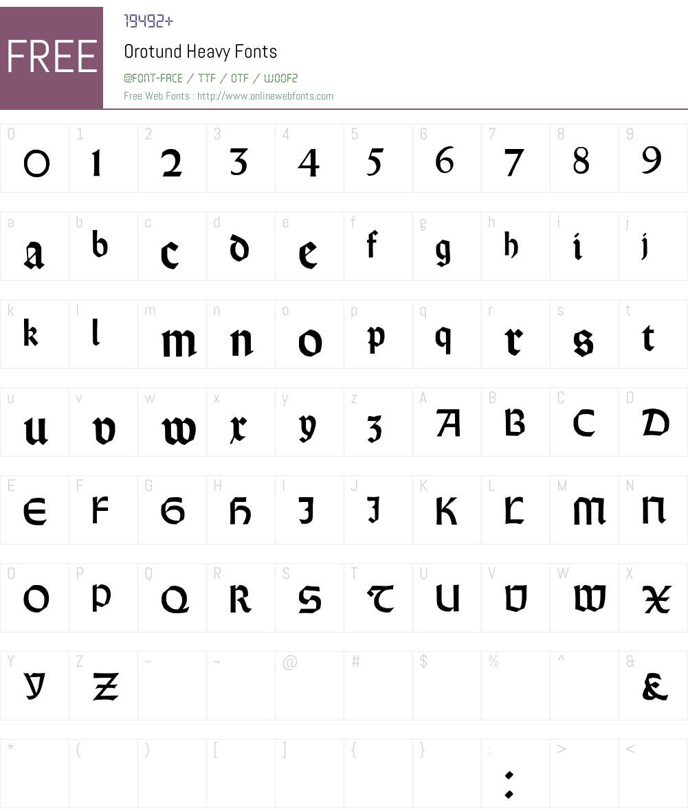 Orotund Font Screenshots