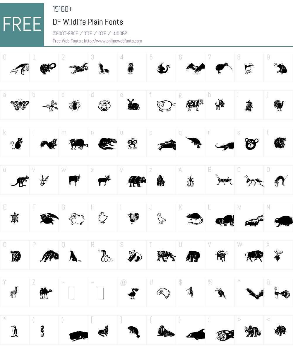 DF Wildlife Font Screenshots