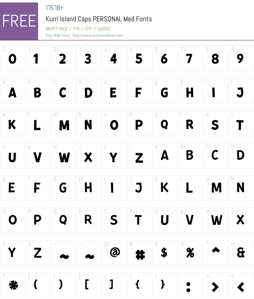 Kurri Island Caps Med Font Screenshots