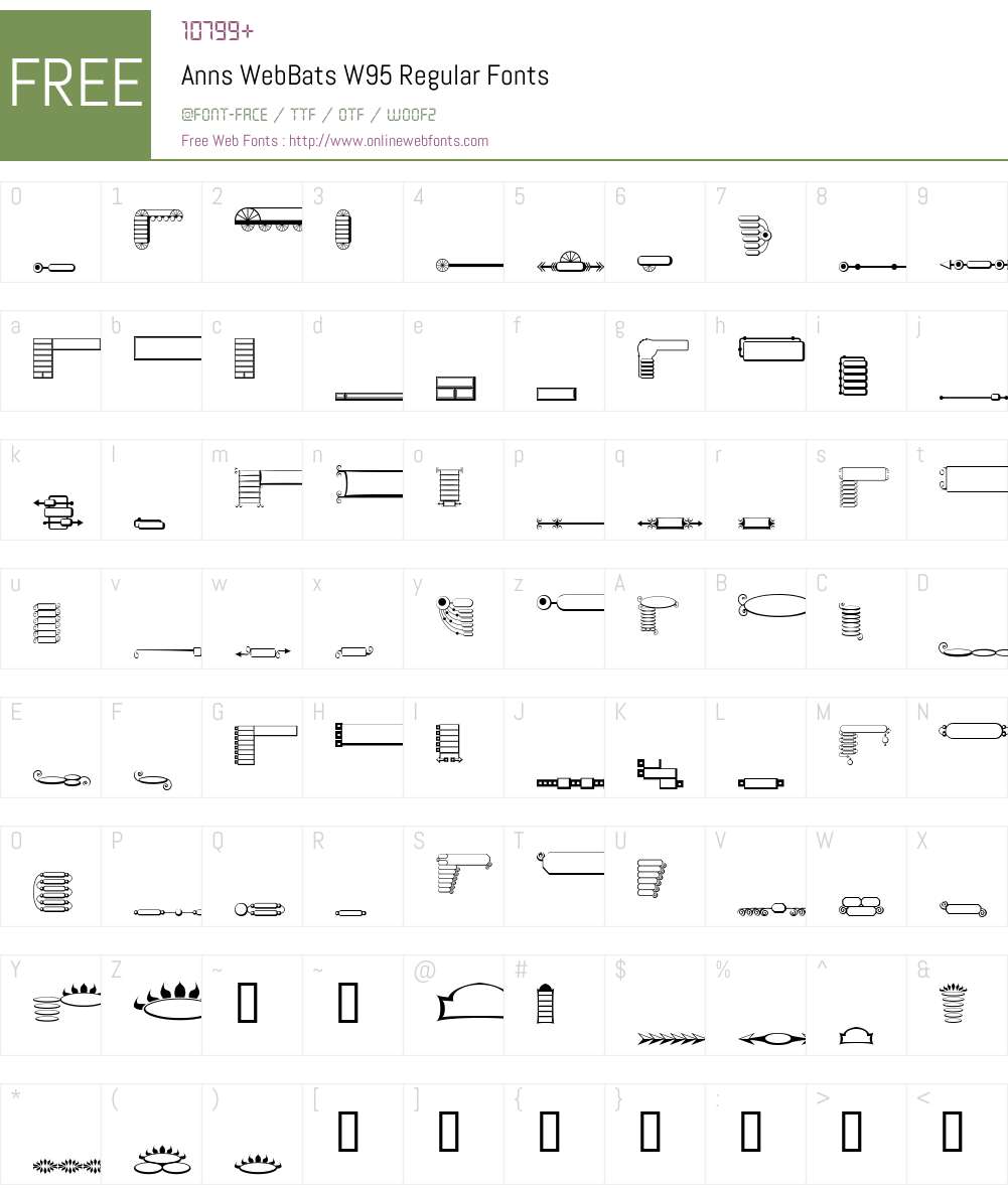 Ann's WebBats Font Screenshots