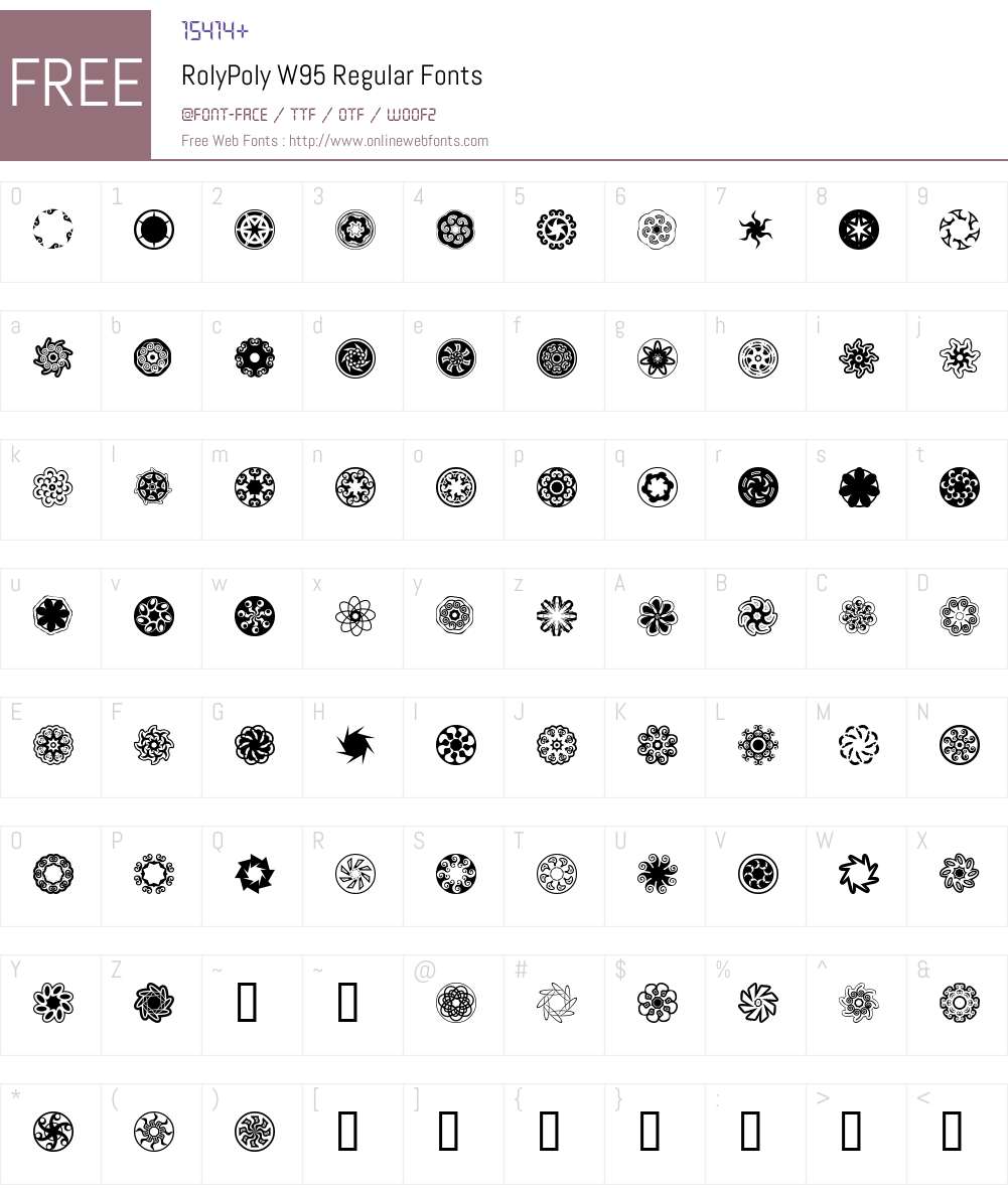 RolyPoly Font Screenshots