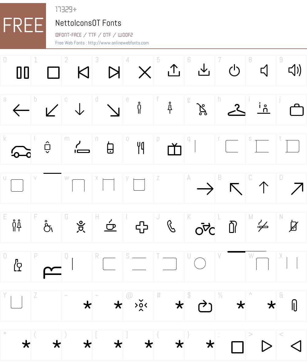 NettoIconsOT Font Screenshots