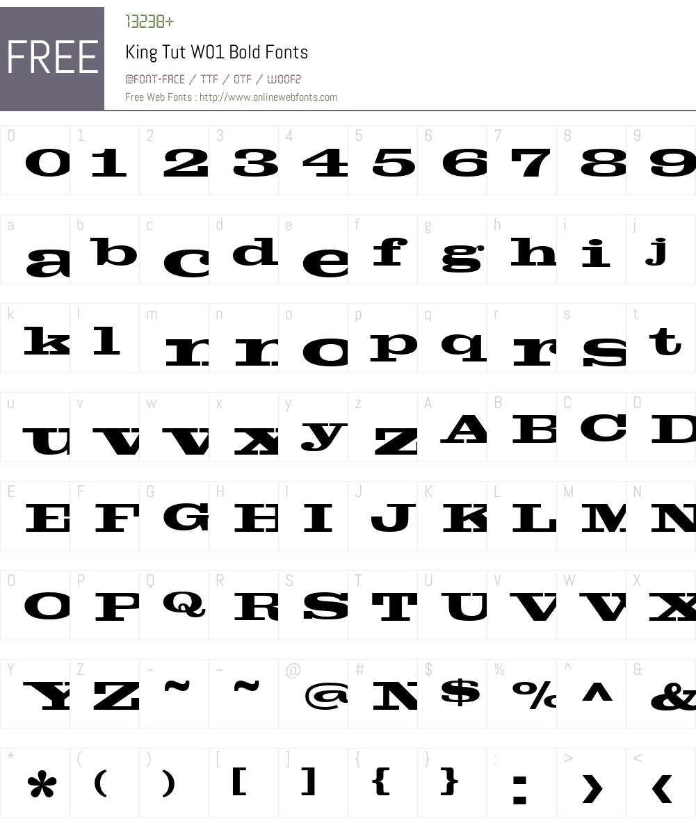 King Tut Font Screenshots