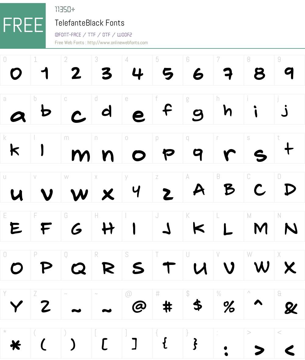 Telefante Black Font Screenshots