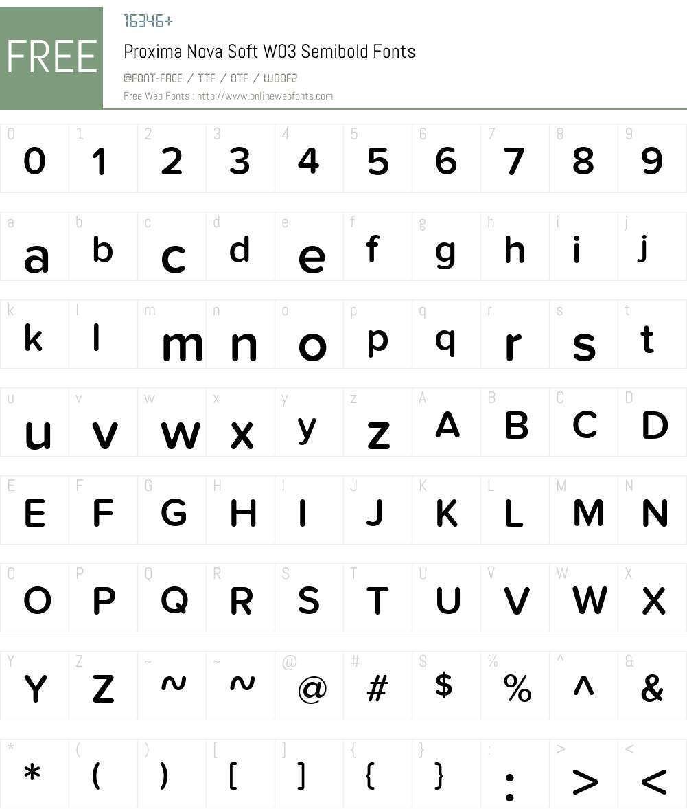 ProximaNovaSoftW03-Semibold Font Screenshots
