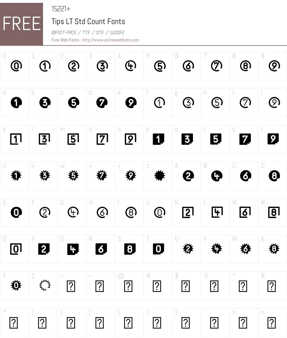 Tips LT Std Font Screenshots
