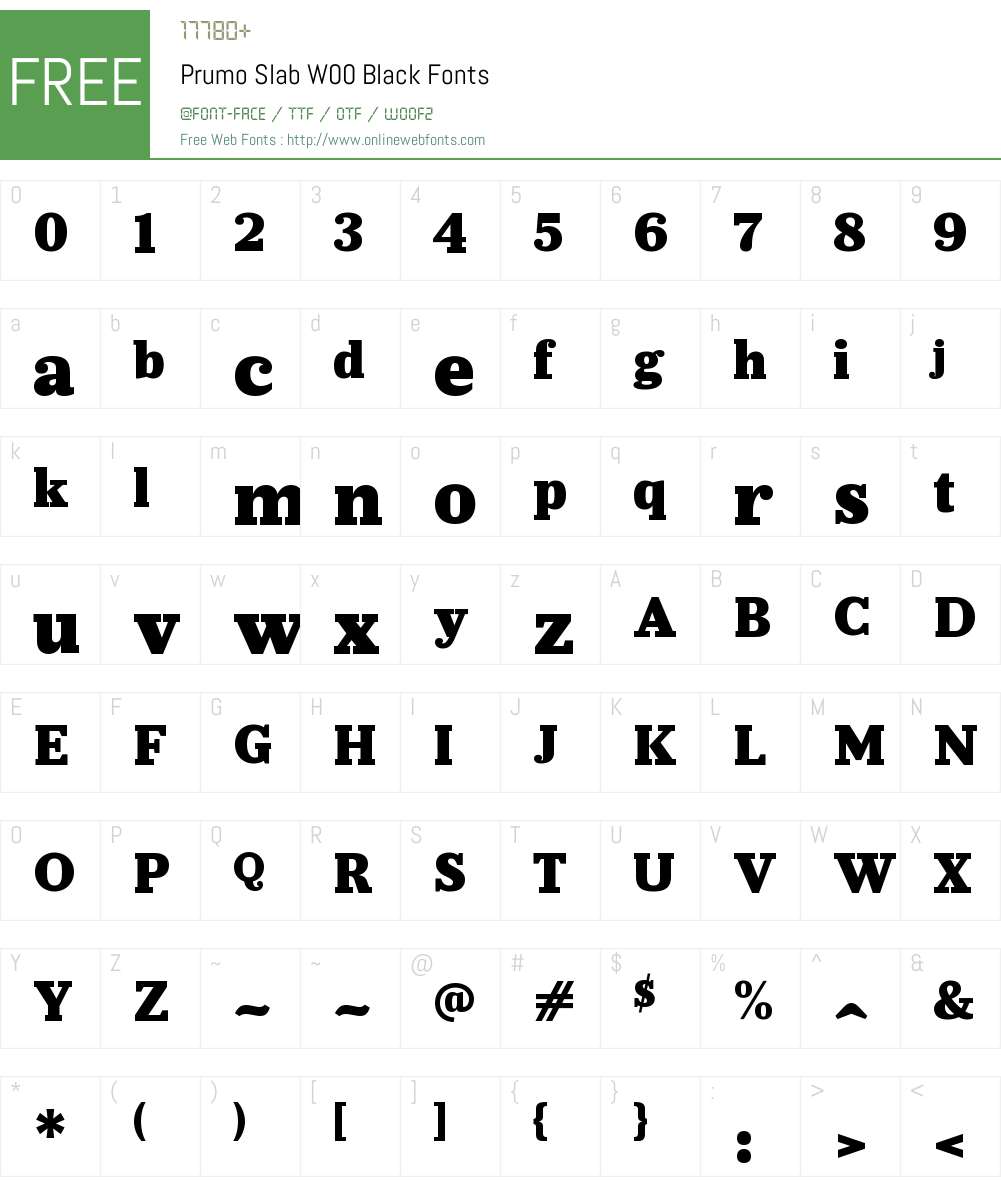 PrumoSlabW00-Black Font Screenshots