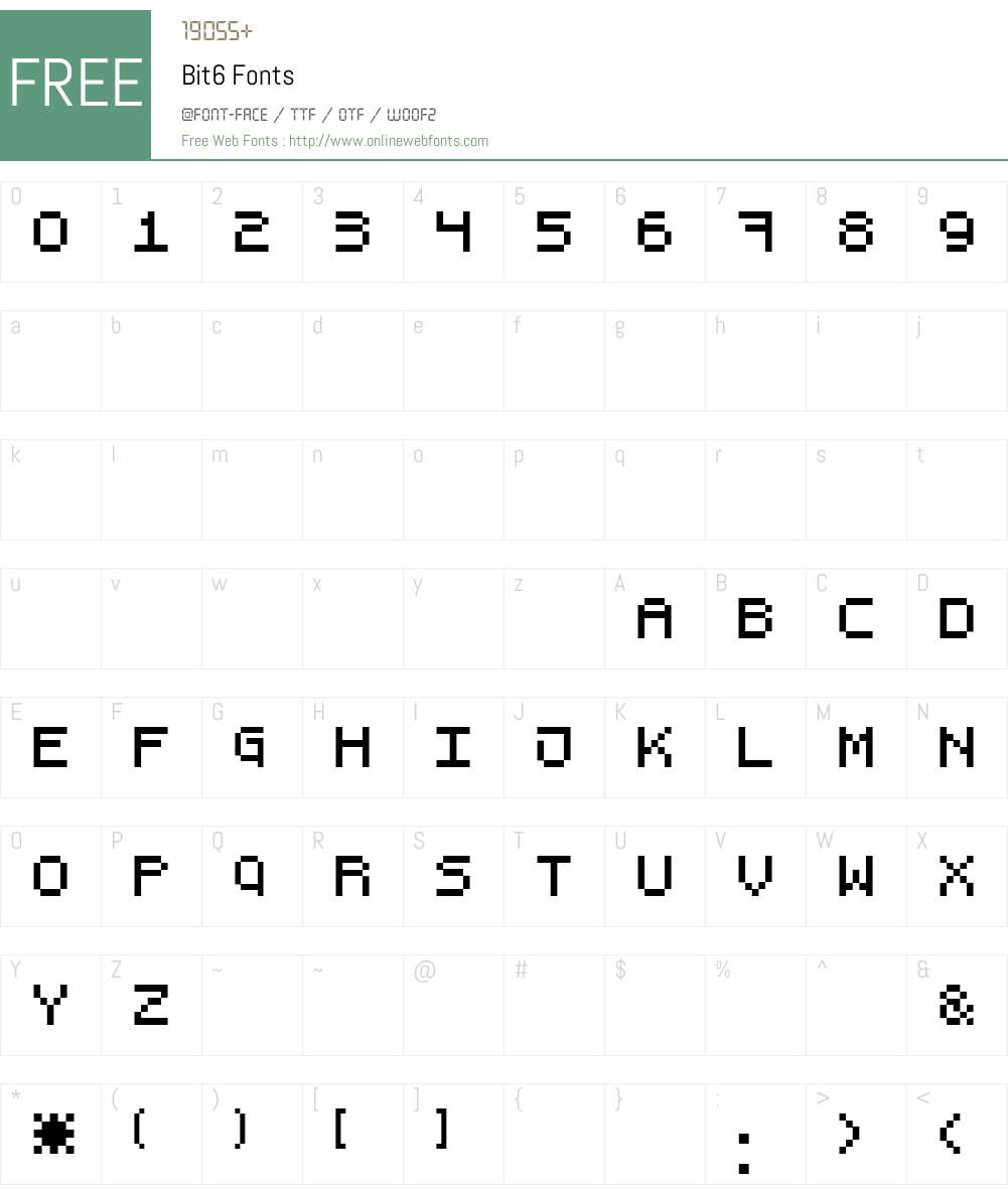 Bit6 Font Screenshots