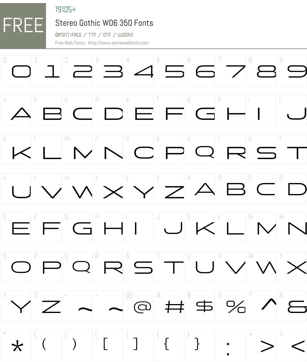 Stereo Gothic Font Screenshots