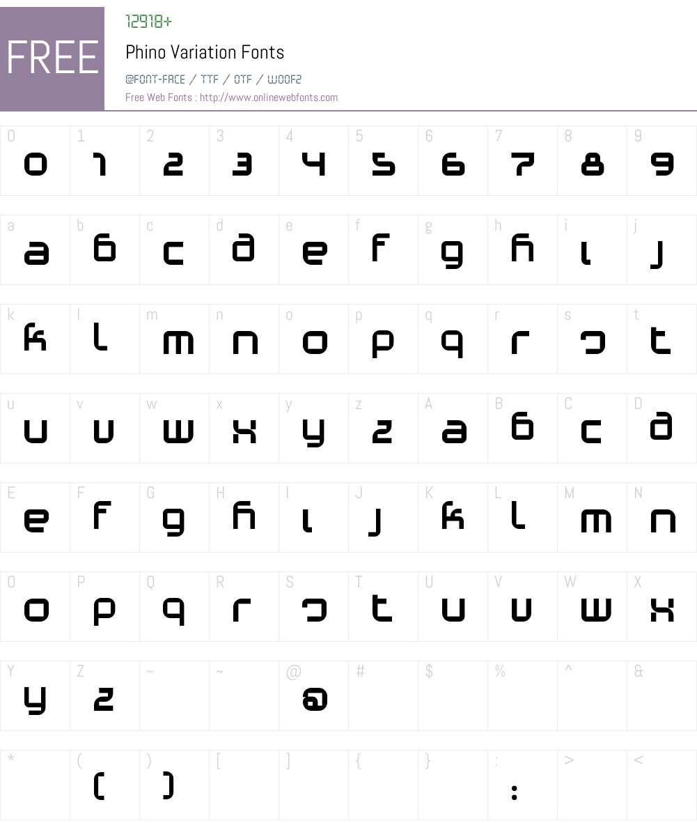 Phino Variation Font Screenshots