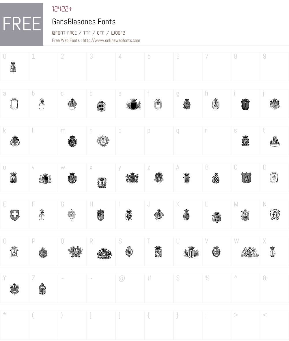 GansBlasones Font Screenshots