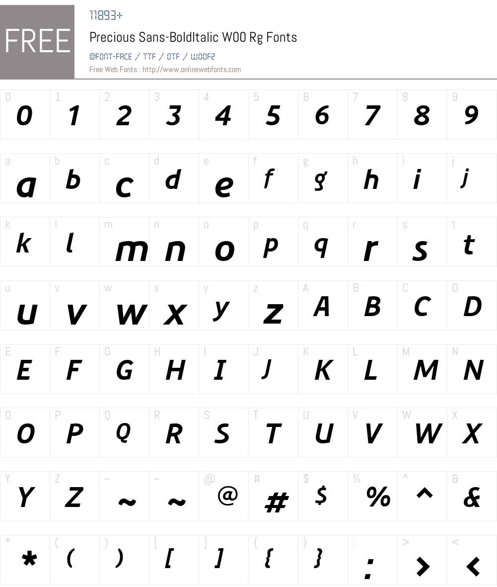 Precious Sans Font Screenshots