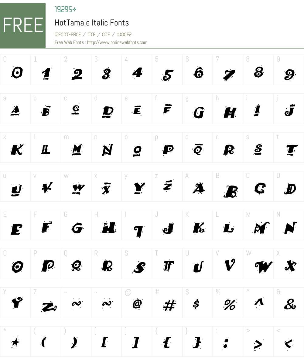 HotTamale Font Screenshots