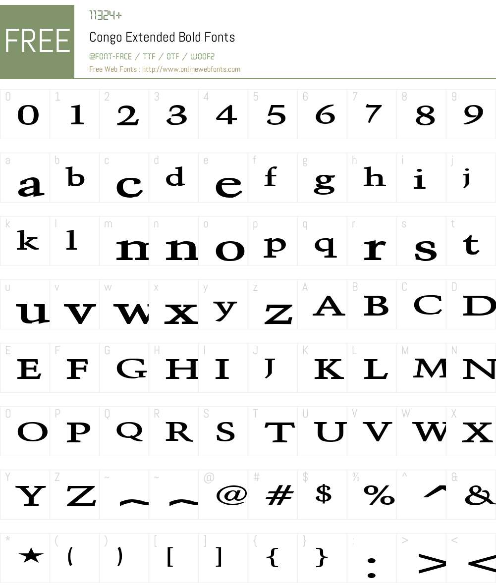 Congo Extended Font Screenshots