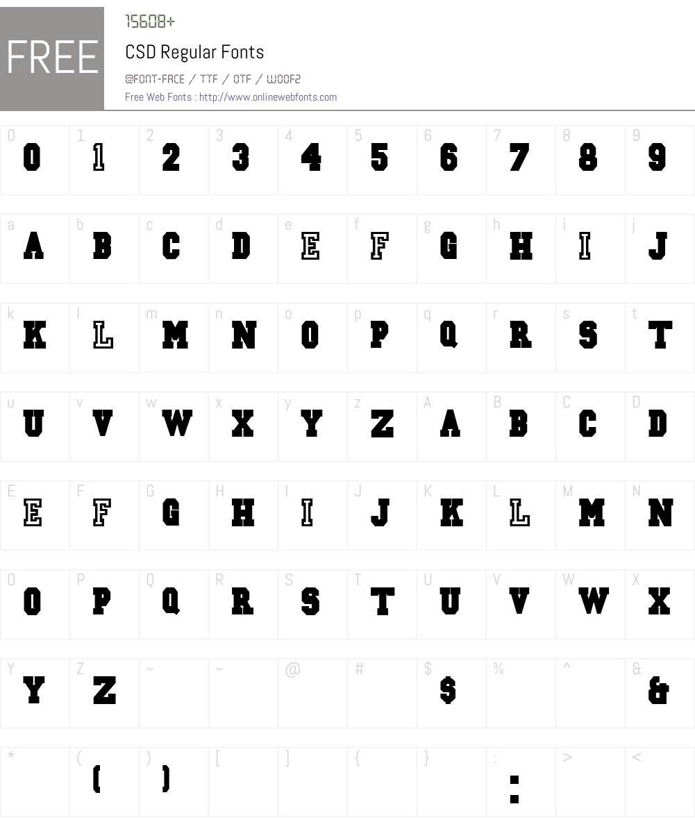 CSD Font Screenshots