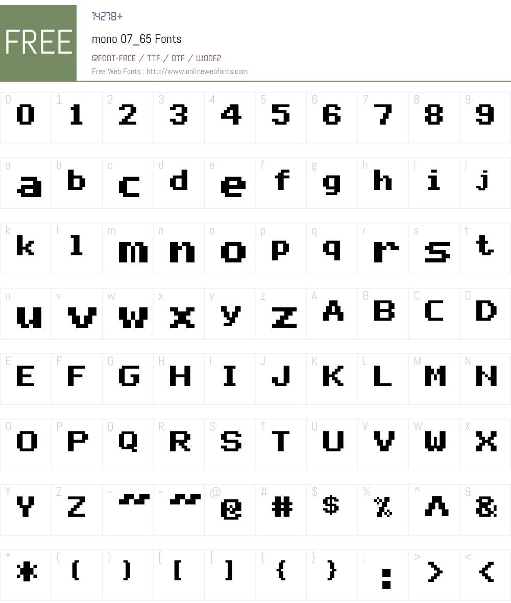 mono 07_65 Font Screenshots