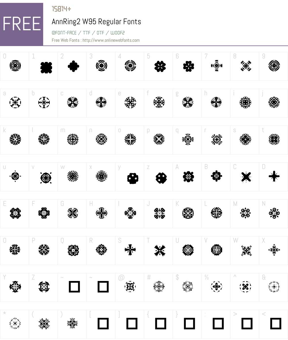 AnnRing2 Font Screenshots