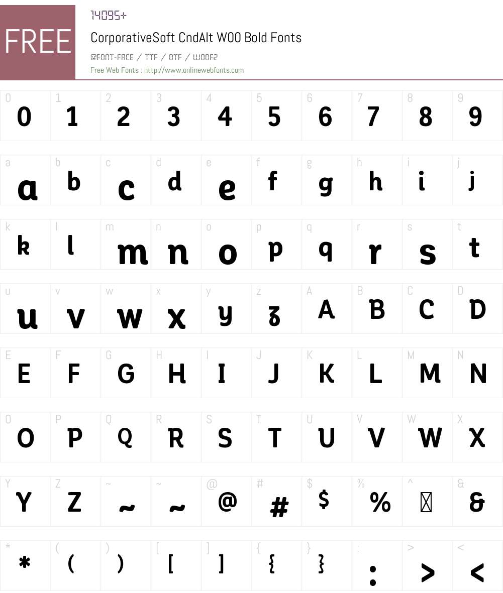 Corporative Soft Font Screenshots