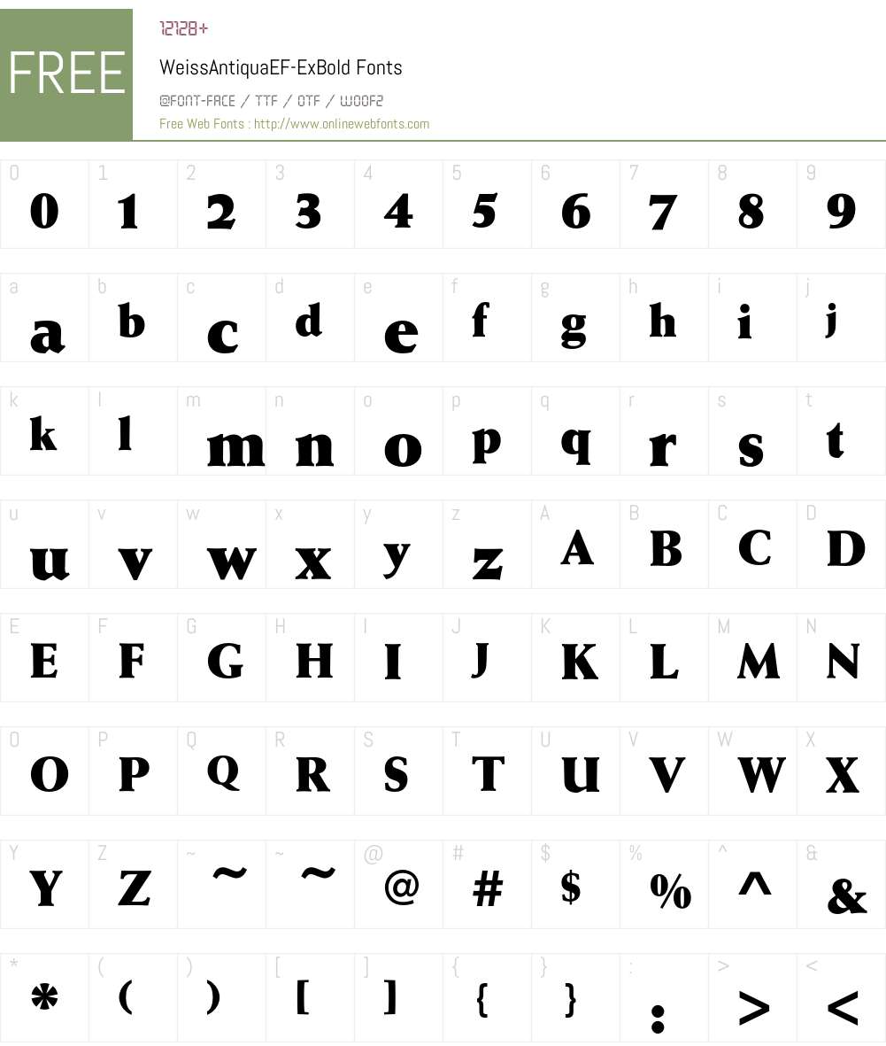 WeissAntiquaEF Font Screenshots