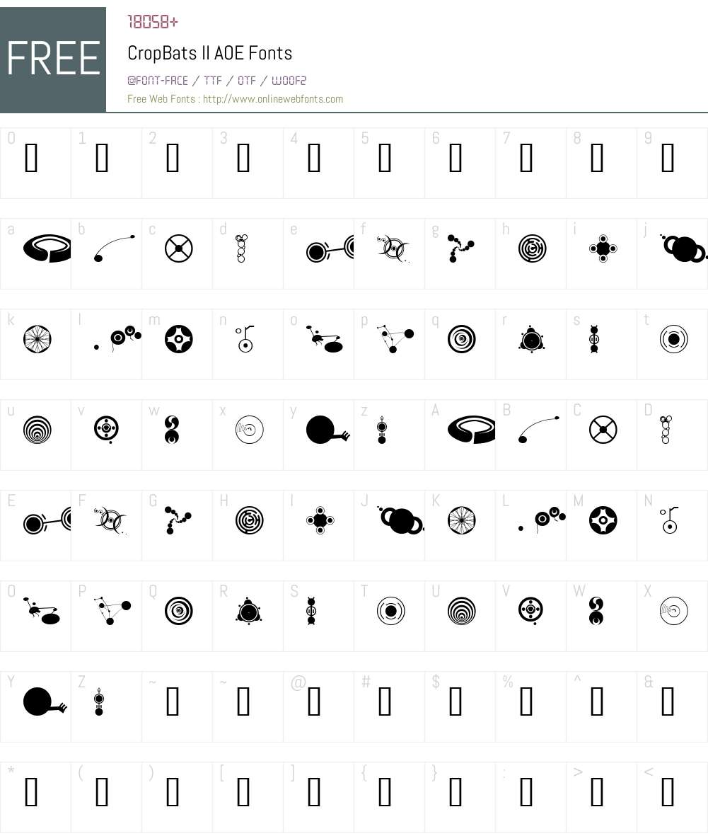 CropBats II AOE Font Screenshots