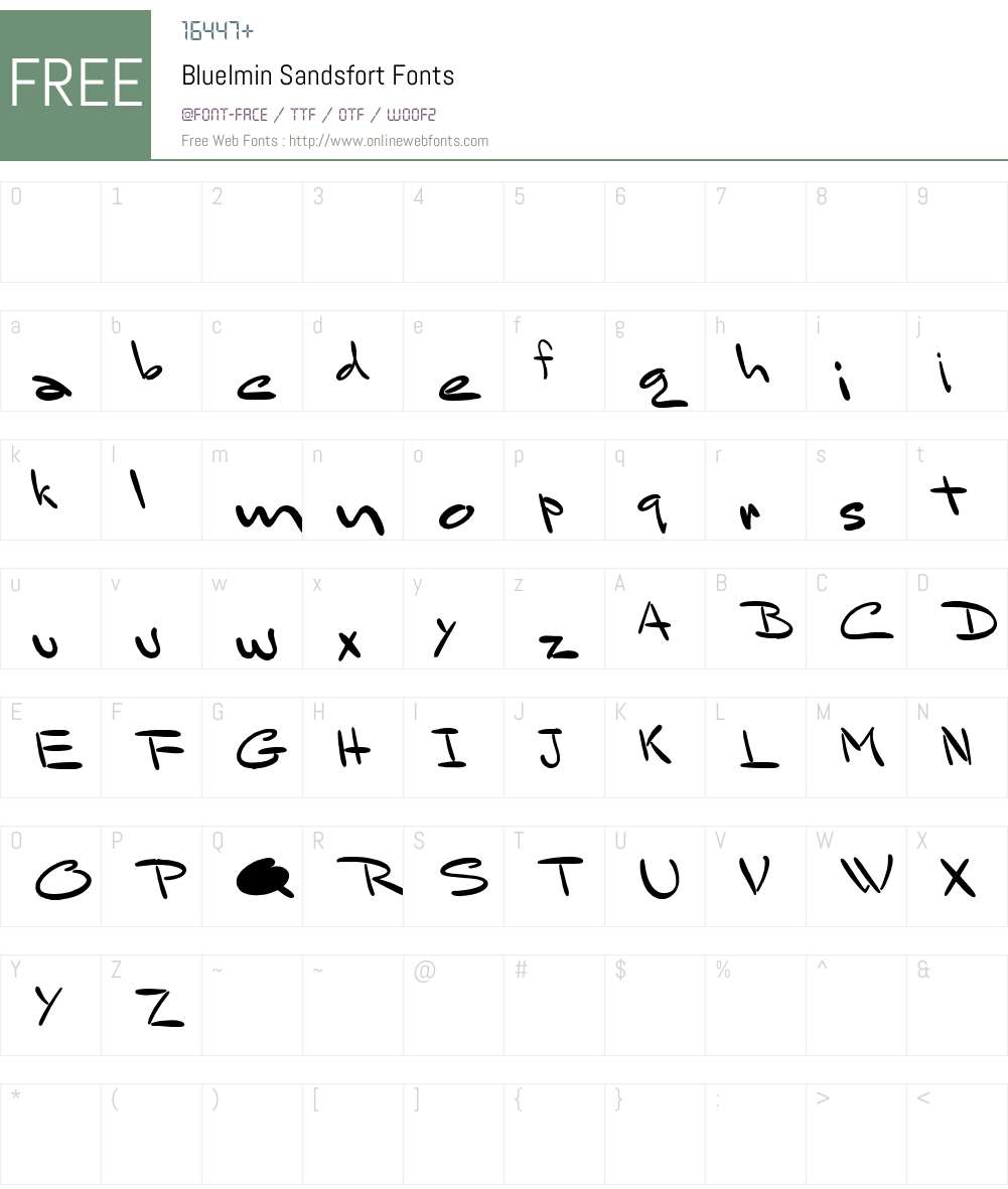 Bluelmin Sandsfort Font Screenshots