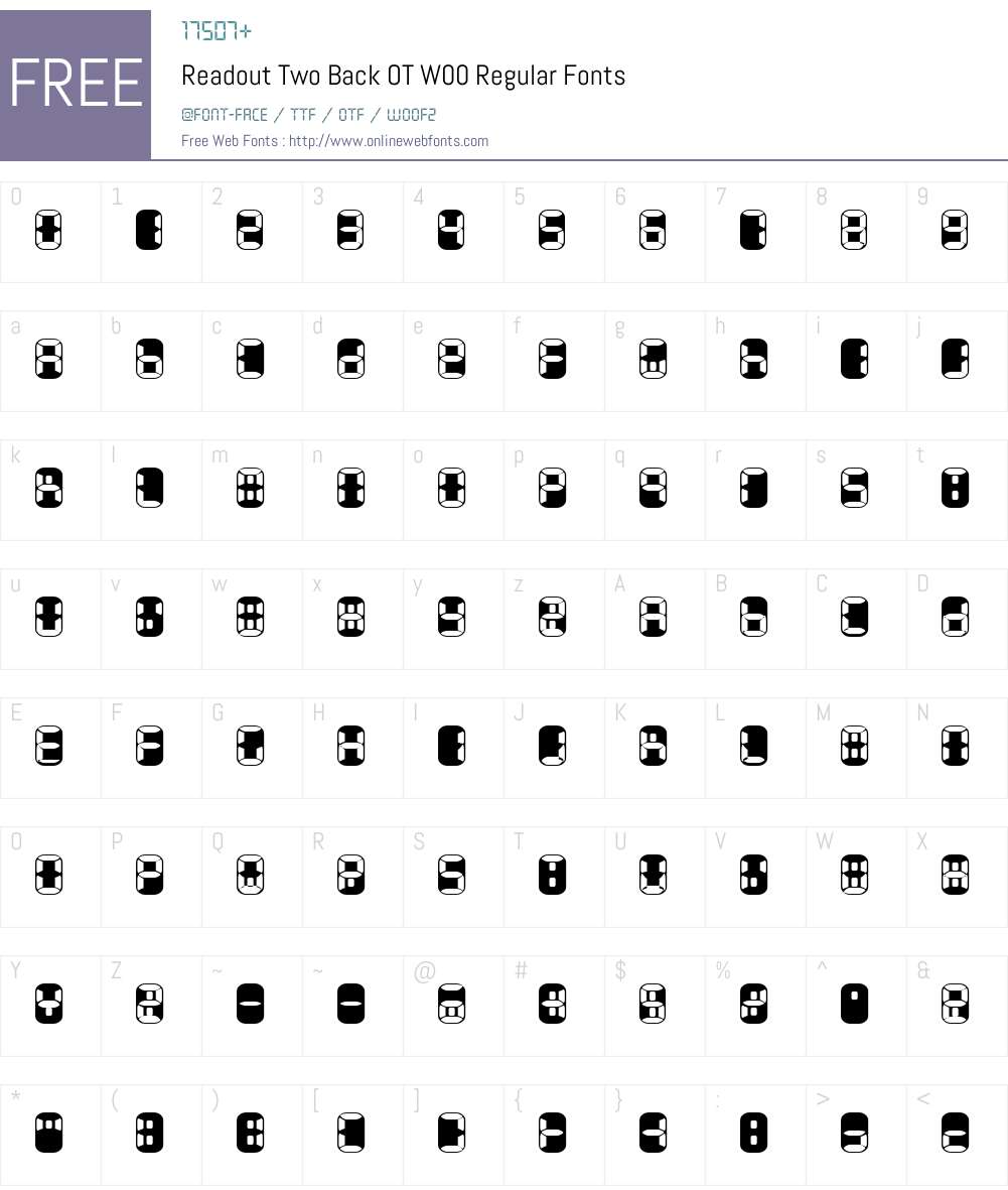 FF Readout Font Screenshots