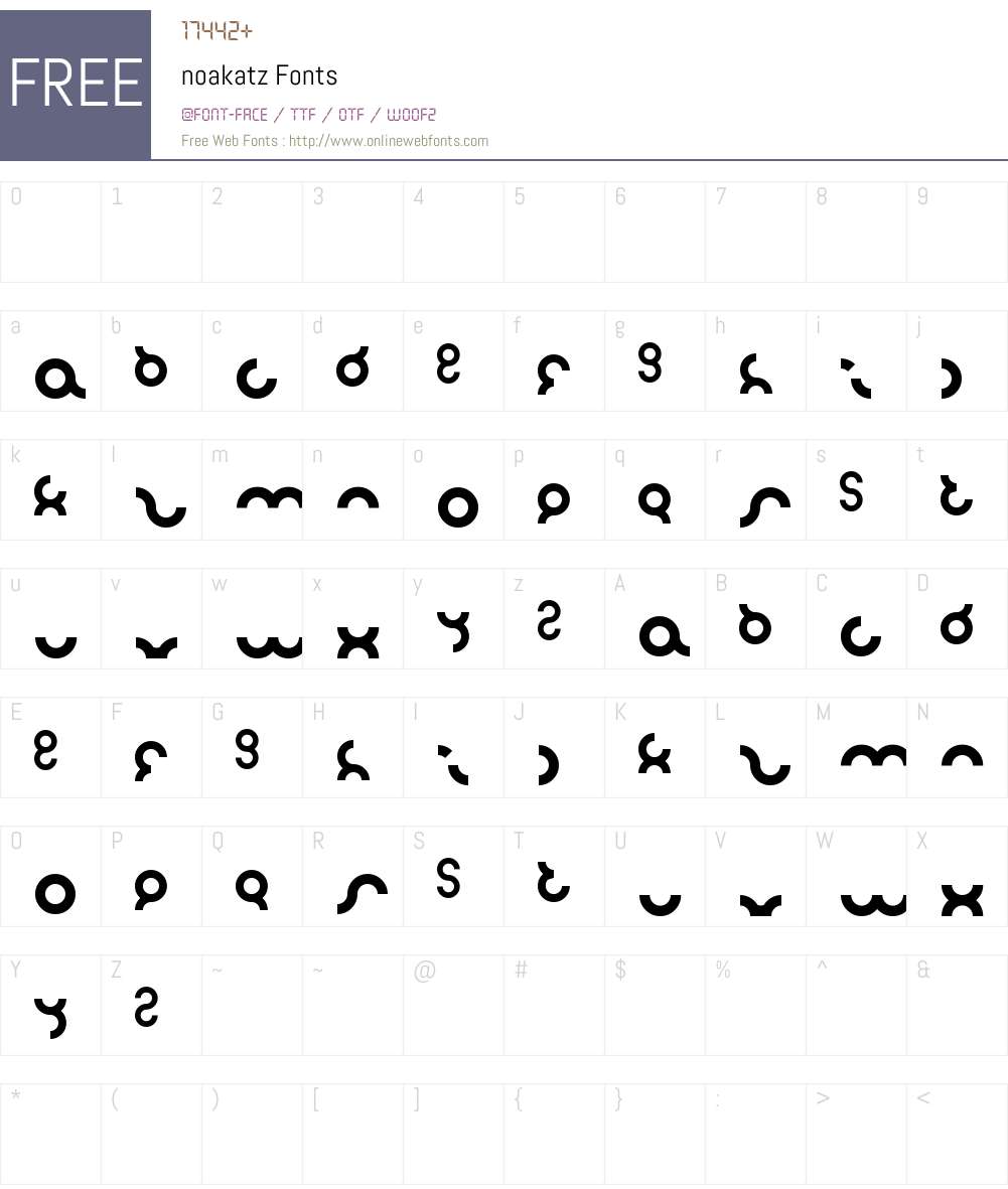 noakatz Font Screenshots