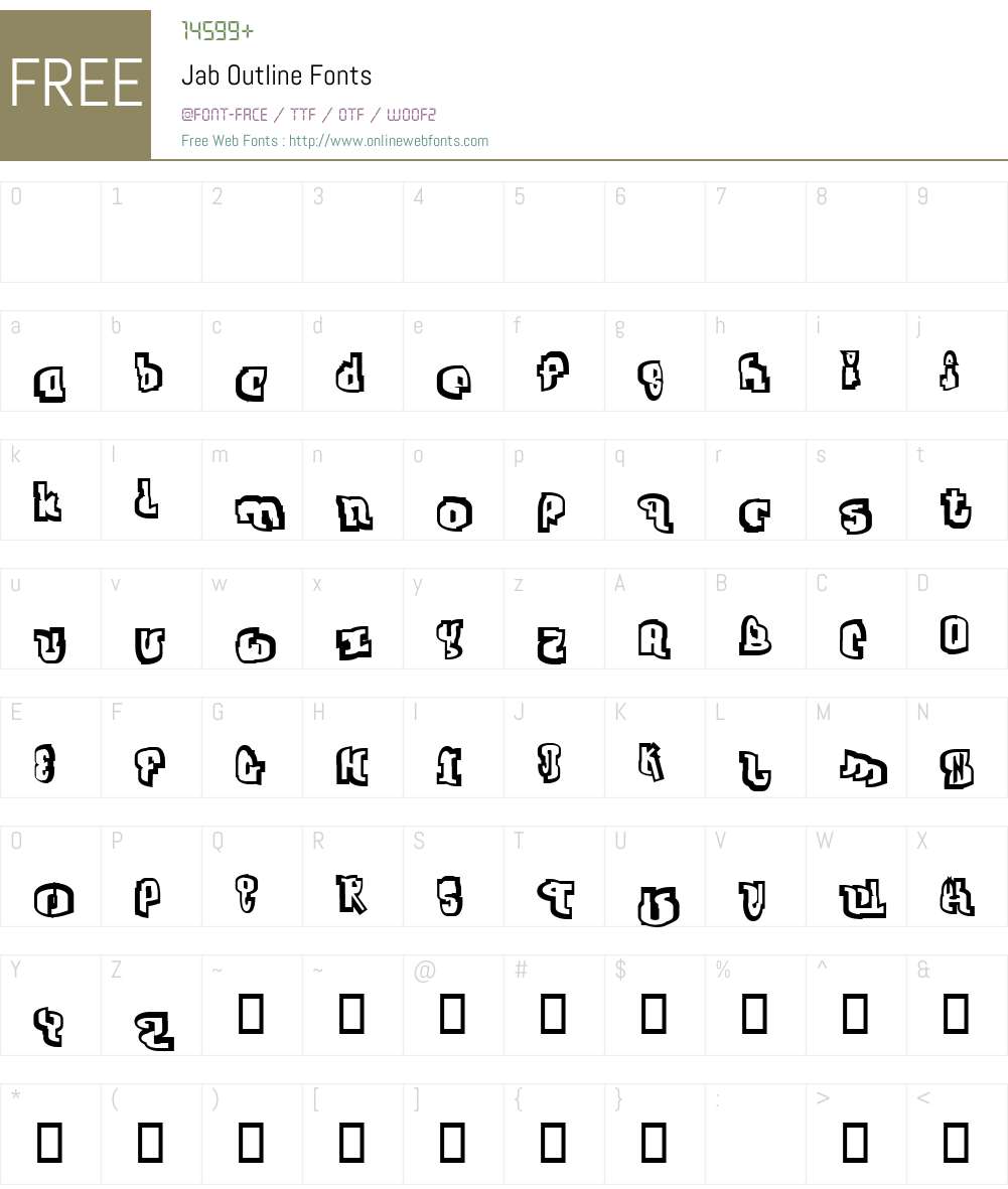 Jab Font Screenshots