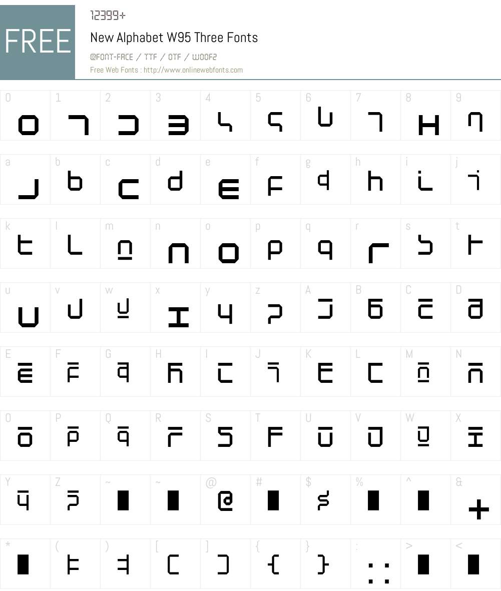 New Alphabet Font Screenshots
