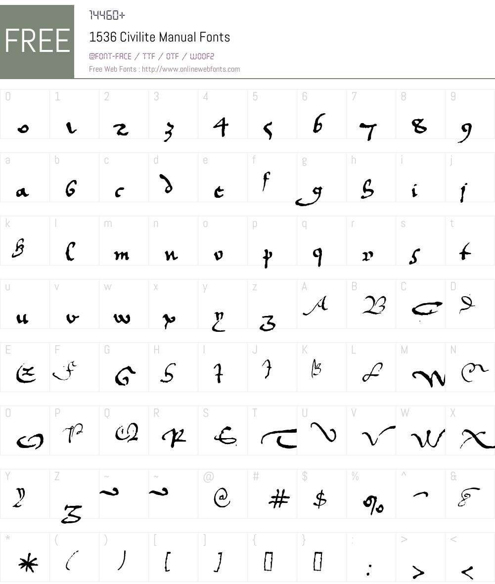 1536CiviliteManual Font Screenshots