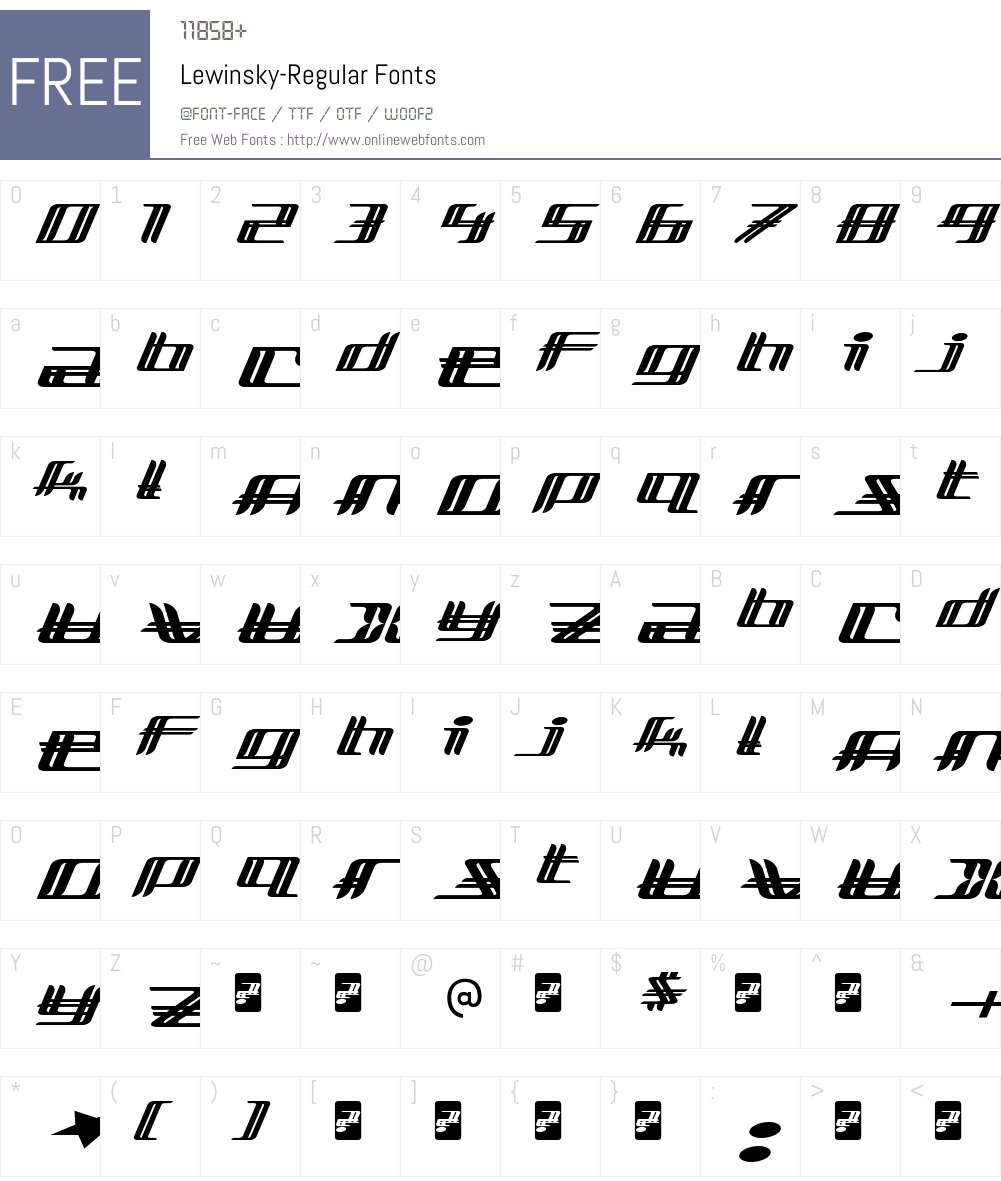 Lewinsky Font Screenshots